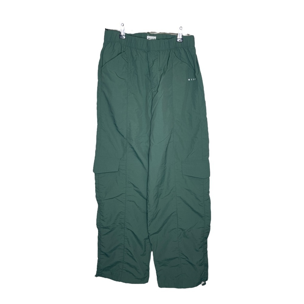 Wilo The Label Anthropologie Green Nylon Parachute Cargo Pants Women’s size M
